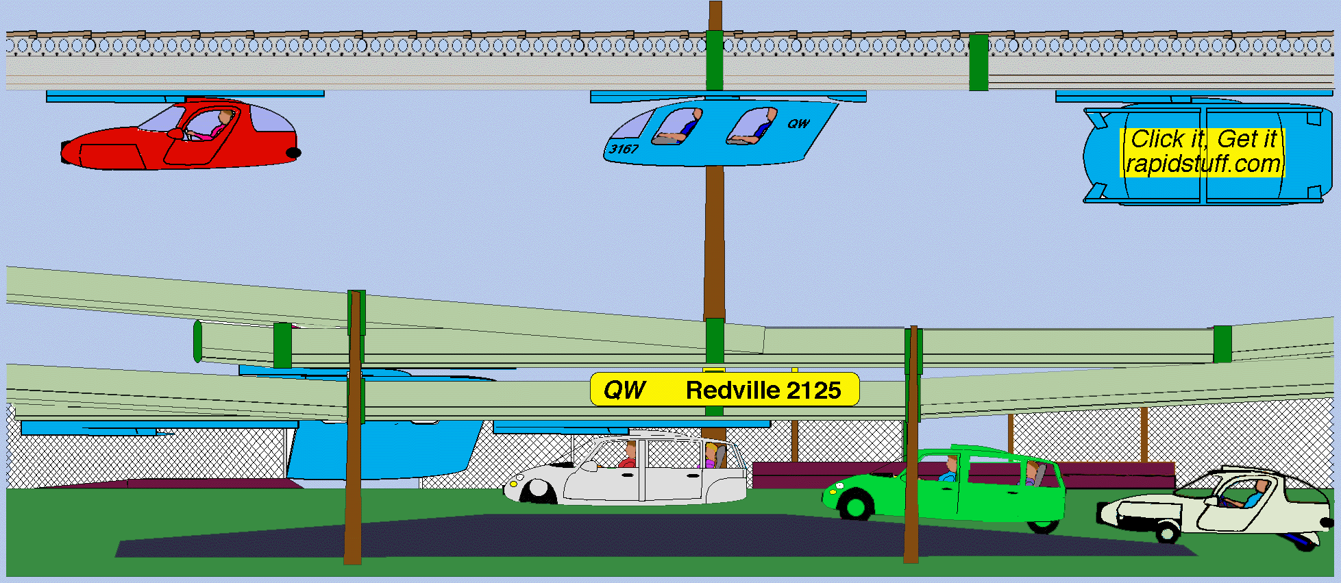 landing at ground-level
station